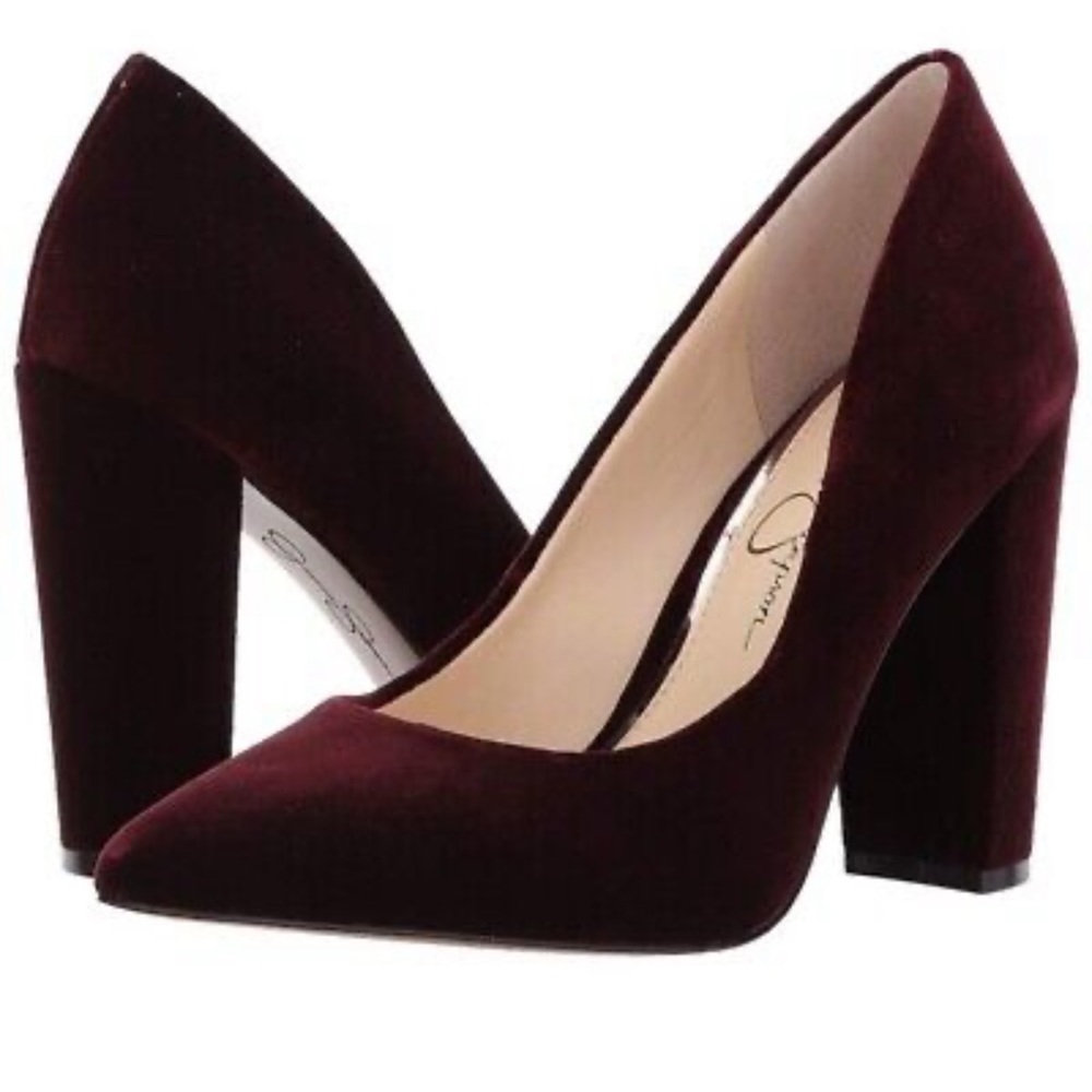 Jessica Simpson Dark Red Heels